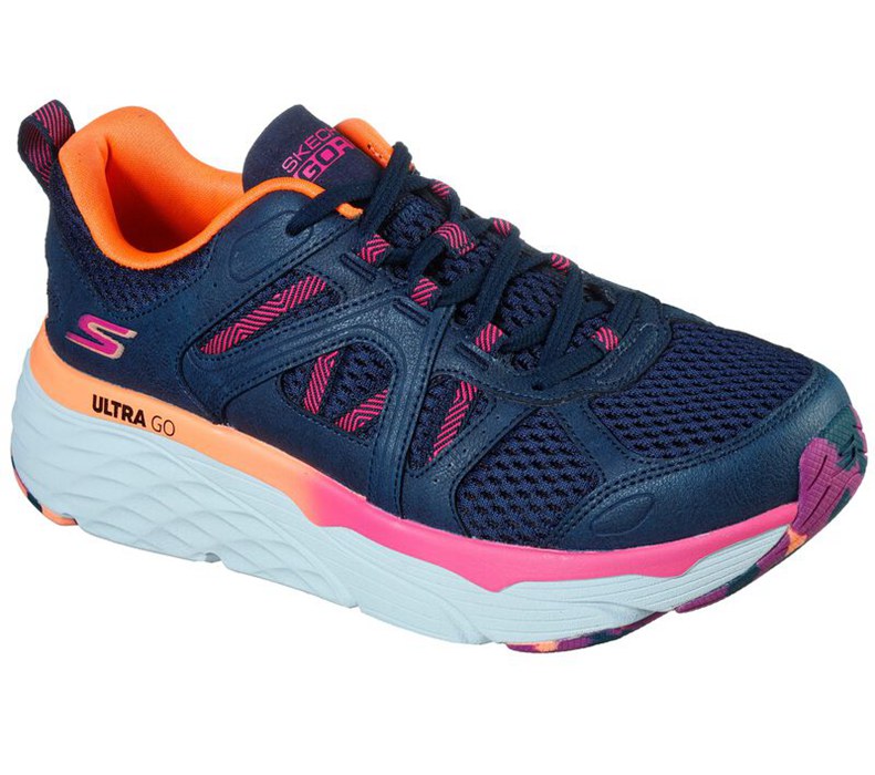 Skechers Max Cushioning Elite - Wind Chill - Womens Running Shoes Navy/Pink [AU-XN9621]